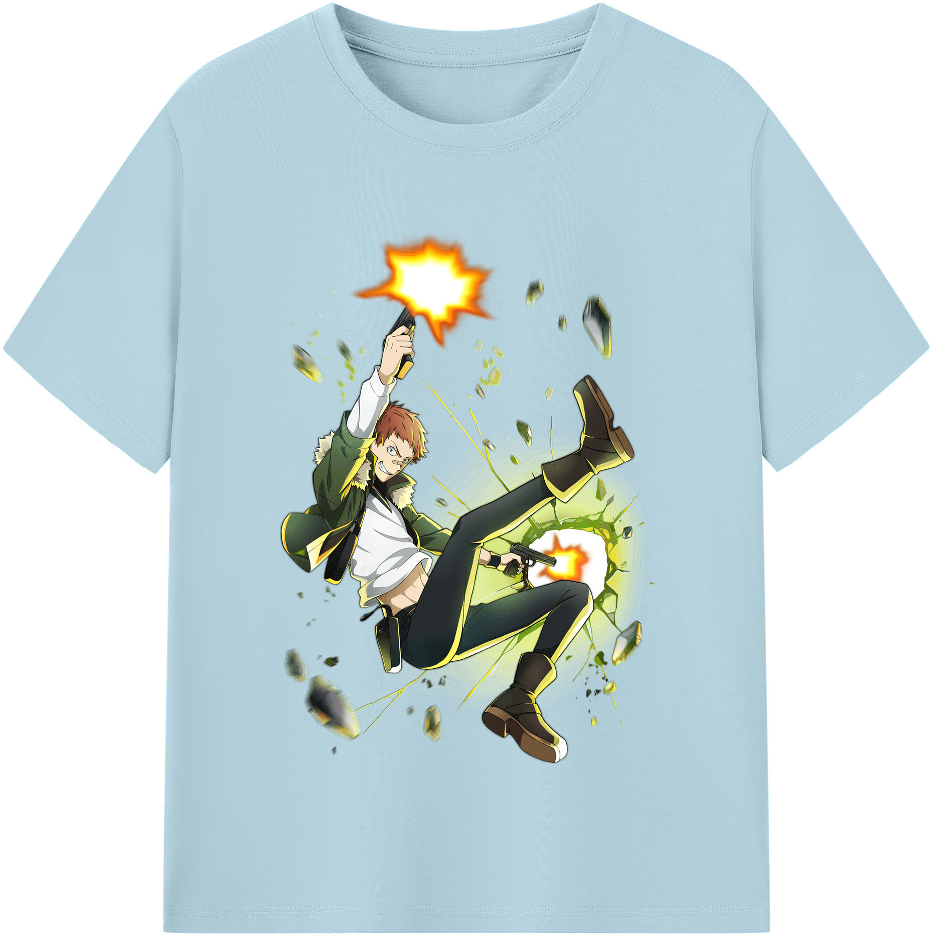 （画像用） 文豪ストレイドッグス Bungo Stray Dogs 綿100％半袖Tシャツ（フロントプリント）